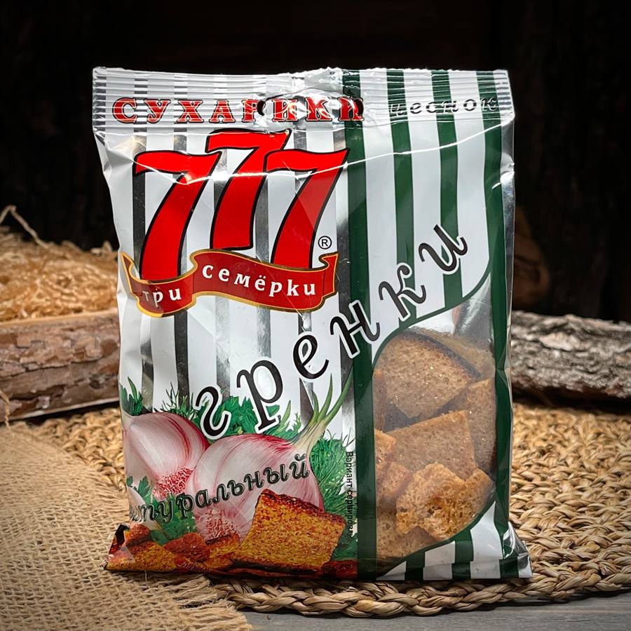Сухарики со вкусом чеснока "777" — фото 1