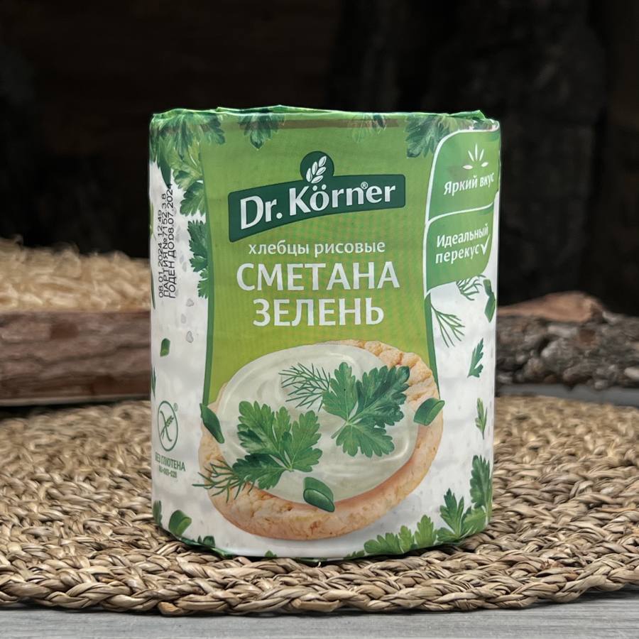 Хлебцы рисовые сметана и зелень Dr. Korner — фото 1