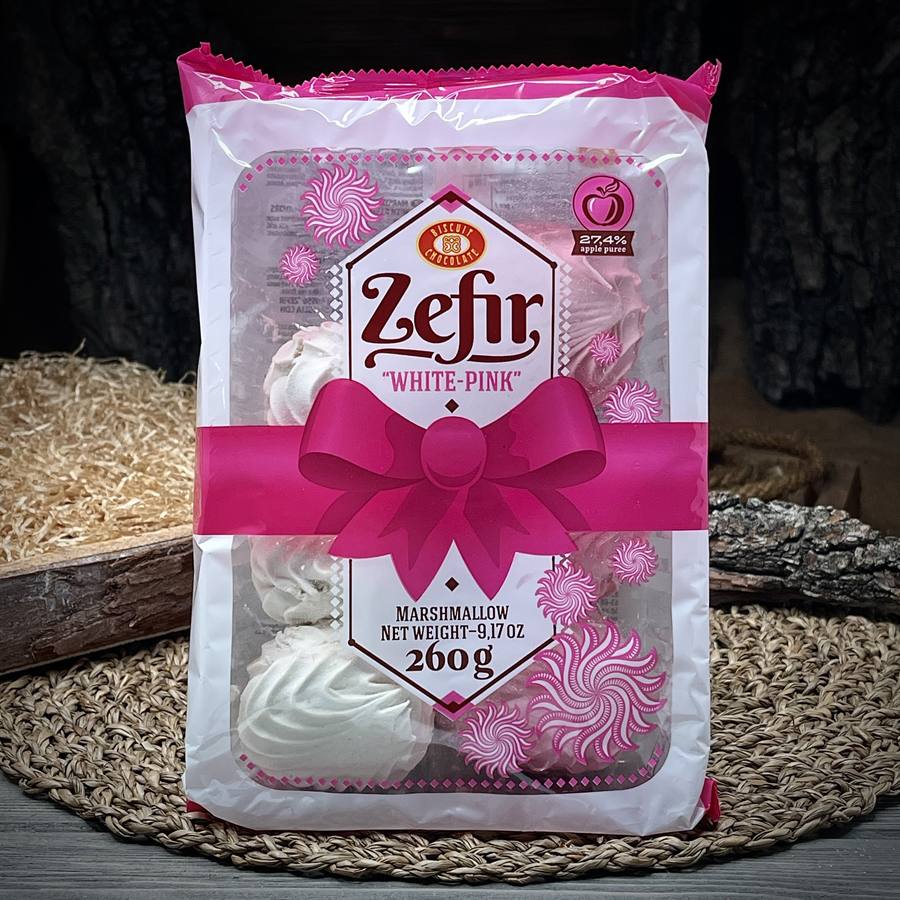 Зефир White-Pink Biscuit Chocolate — фото 1