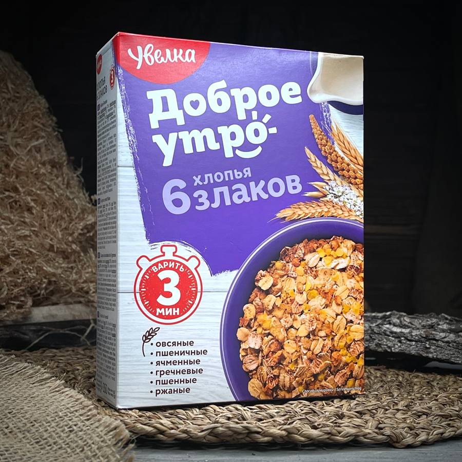 Хлопья шесть злаков "Увелка" — фото 1