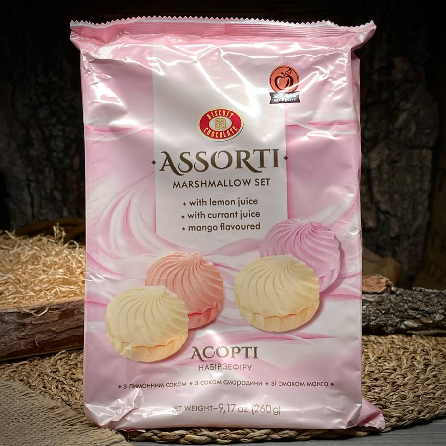 Зефир со вкусом лимона, смородины и манго "Assorti" — фото 1