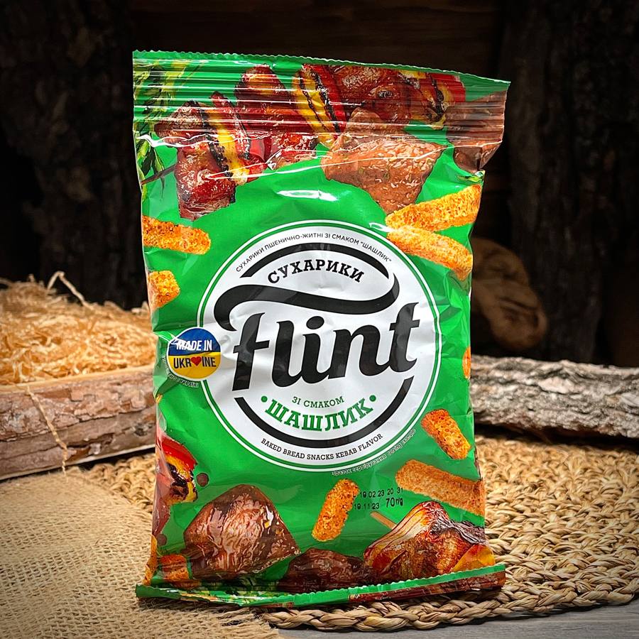 Сухарики со вкусом шашлыка "Flint" — фото 1