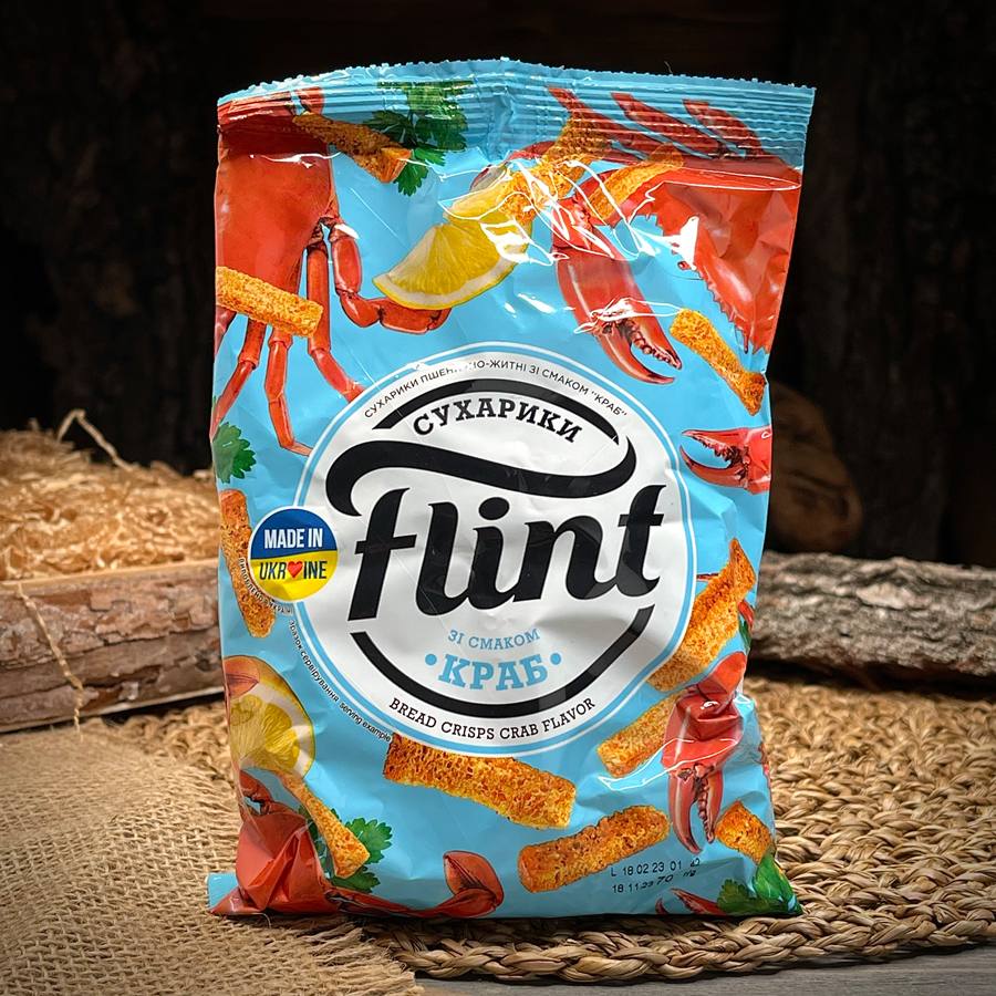 Сухарики со вкусом краба "Flint" — фото 1