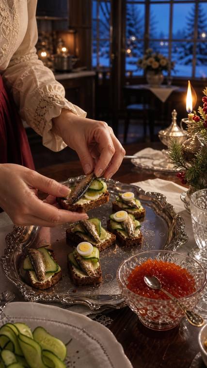 Tartine con caviale rosso — 5