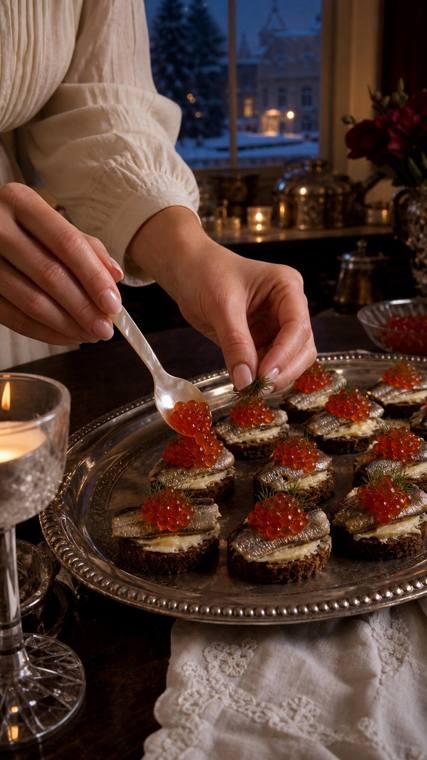 Tartine con caviale rosso — 6