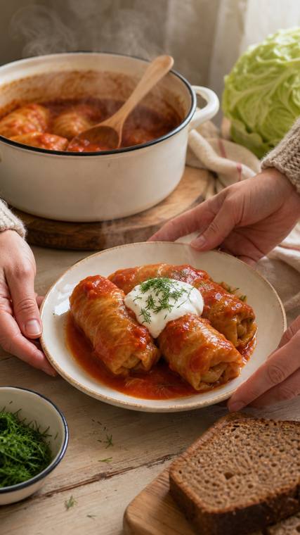 Holubtsi — involtini ucraini