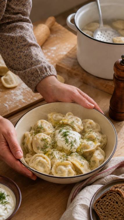 Pelmeni fatti in casa