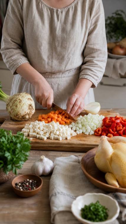 Zeamă — zuppa moldava di pollo — 3