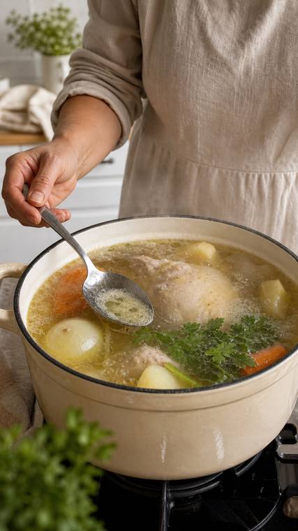 Zeamă — zuppa moldava di pollo — 5