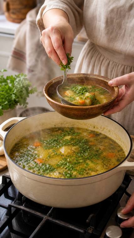 Zeamă — zuppa moldava di pollo — 7