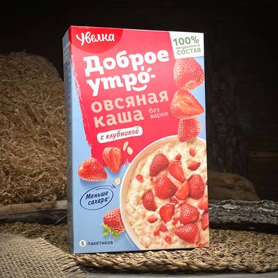 Овсяная каша с клубникой "Увелка"