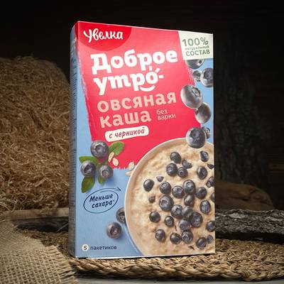 Овсяная каша с черникой "Увелка"