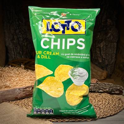 Чипсы со сметаной "Lotto Chips"