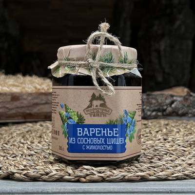 Варенье из сосновых шишек с жимолостью