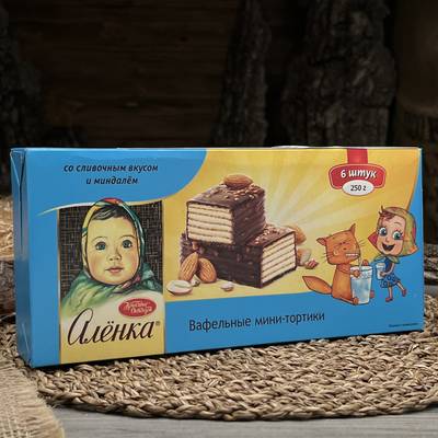 Mini torte di wafer alla mandorla e crema 250 g