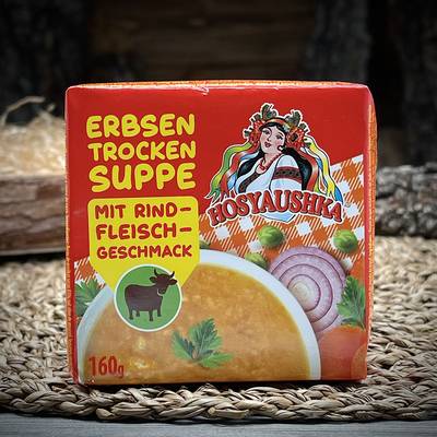 Zuppa di piselli con manzo Hozyayushka