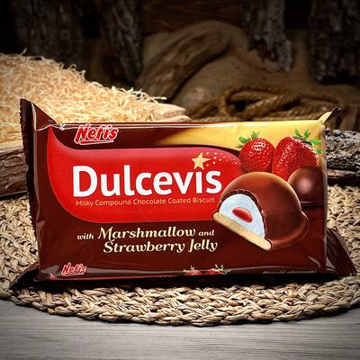 Бисквит с маршмеллоу и клубникой Dulcevis