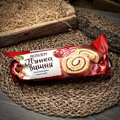 Бисквитный рулет Пьяная Вишня Roshen