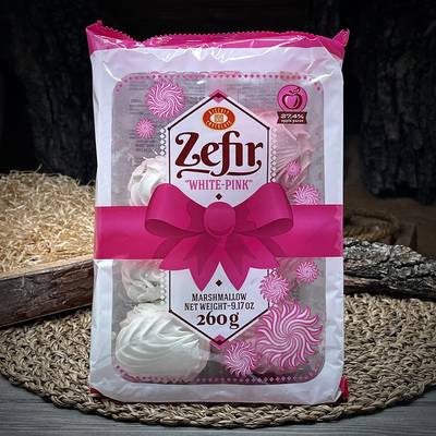 Зефир White-Pink Biscuit Chocolate
