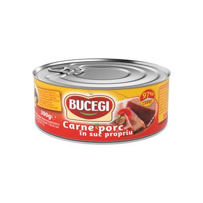 Свинина конс. Bucegi (Carne de porc în suc propriu)