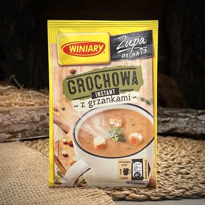 Zuppa di piselli con crostini "Winiary"