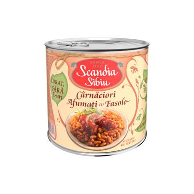 Фасоль с колбасками Scandia Sibiu (Fasole cu cârnați)