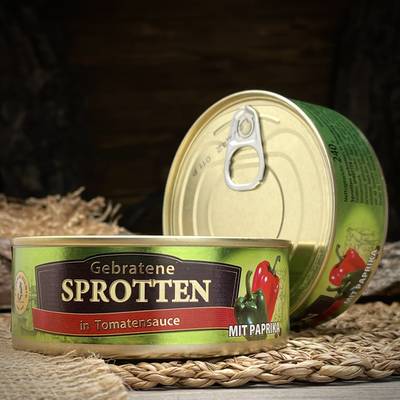 Șprot cu piper în sos de roșii „Gebratene Sprotten”
