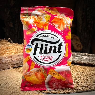 Crostini di pane Flint gusto kholodets e rafano