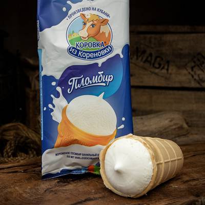 Gelato fiordilatte alla vaniglia Korovka iz Korenovki