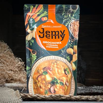 Zuppa di piselli con salame Jemy Jemy