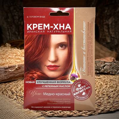 Crema-henné riflesso rosso ramato "Fito Kosmetik"