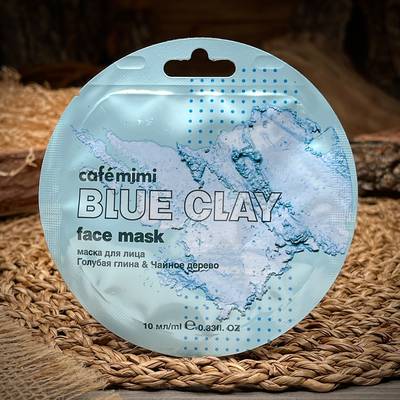 Maschera viso all'argilla blu e tea tree "Cafe Mimi"