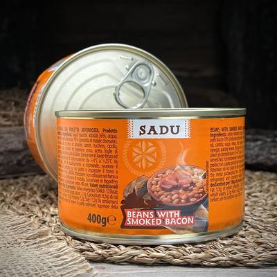 Квасоля з копченим беконом Sadu