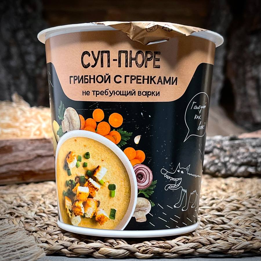 Суп-пюре грибной с гренками "Лидкон" — фото 1